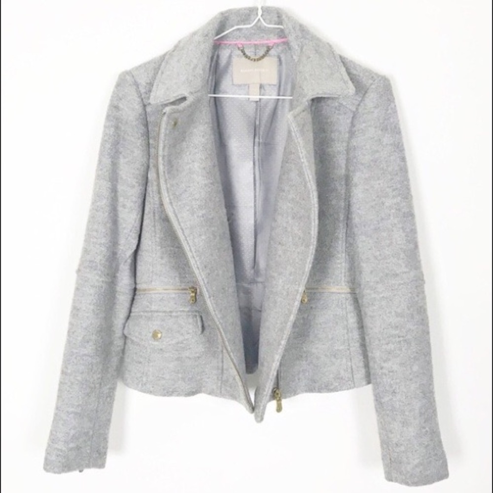BANANA REPUBLIC: light gray wool coat